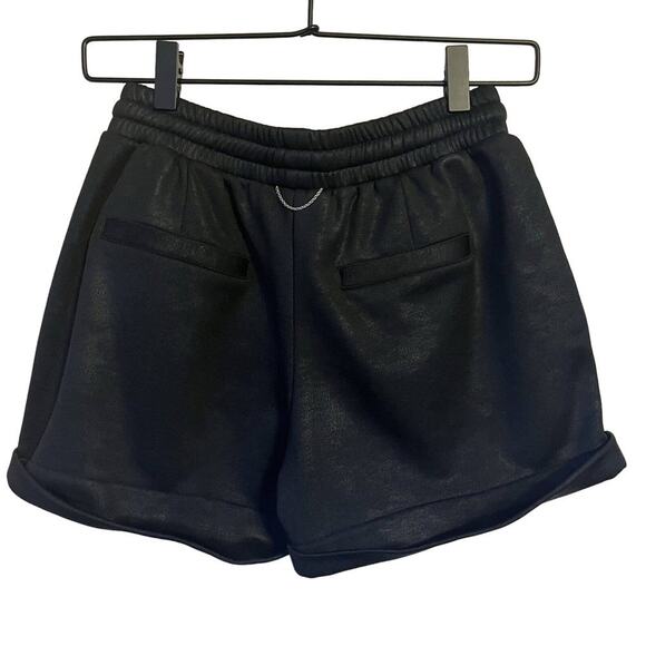 The Kooples Designer Sport Shorts athletic waist size xtra small black - Picture 2 of 3